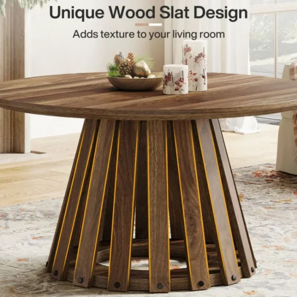 Tribesigns 31.5" Circle Coffee Table, Farmhouse Accent Center Table Tea Table* Coffee Tables