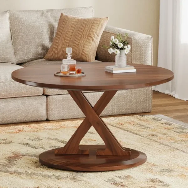 Tribesigns 31.5" Coffee Table, Mid - Century Accent Center Table with X - Shaped Base* Coffee Tables