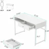 Tribesigns 47" Computer Desk, Modern Writing Desk with 2 Drawers* Desks
