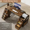Tribesigns 63" Computer Desk, Study Writing Table with File Cabinet and Storage Drawers* Desks
