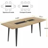 Tribesigns Conference Table, Modern 6FT / 8FT Boat Shaped Meeting Table* Desks