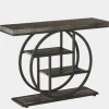 Tribesigns 41.3" Console Table, Industrial 4 - Tier Sofa Entryway Table with Circle Base* Console Tables | Console Tables