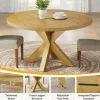 Tribesigns 47" Dining Table, Farmhouse Kitchen Table With Crossed Legs For 4 - 6* Dining Tables