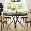 Tribesigns 47" Dining Table, Wood Circle Kitchen Table for 4* Dining Tables