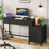 Tribesigns 5-Drawer Computer Desk, Study Writing Table with Reversible Drawer Cabinet* Desks