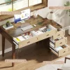Tribesigns 5 Drawers Computer Desk, 51" Study Writing Table with Reversible Drawer Cabinet* Desks