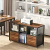 Tribesigns File Cabinet, 2 Drawer Wood Mobile Lateral Filing Cabinet* File Cabinets | File Cabinets
