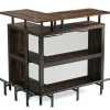 Tribesigns Home Bar Unit, L-Shaped Liquor Bar Table with Glasses Holders & Shelves* Bar Units