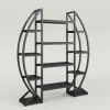 Tribesigns Industrial Bookshelf, Oval Triple Wide Etagere Bookcases Display Shelves* Bookcases & Bookshelves | Bookcases & Bookshelves