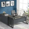 Tribesigns L-Shaped Desk, 55" Executive Desk Computer Table and 43" File Cabinet* Desks