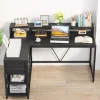 Tribesigns L-Shaped Desk, Industrial Corner Desk with Drawer & Storage Shelves* Desks