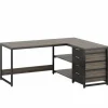 Tribesigns 59" L-Shaped Desk, Reversible Corner Desk with Drawers & Shelves* Desks