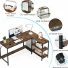 Tribesigns L-Shaped Desk, Reversible Corner Computer Desk with Storage Shelves* Desks