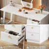 Tribesigns Modern Makeup Vanity Desk, 55" Dressing Table with 3 Drawers(Without Mirror)* Makeup Vanities