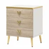 Tribesigns Modern Nightstand, Wooden Bedside Table with 3 Drawers(2PCS)* Nightstands