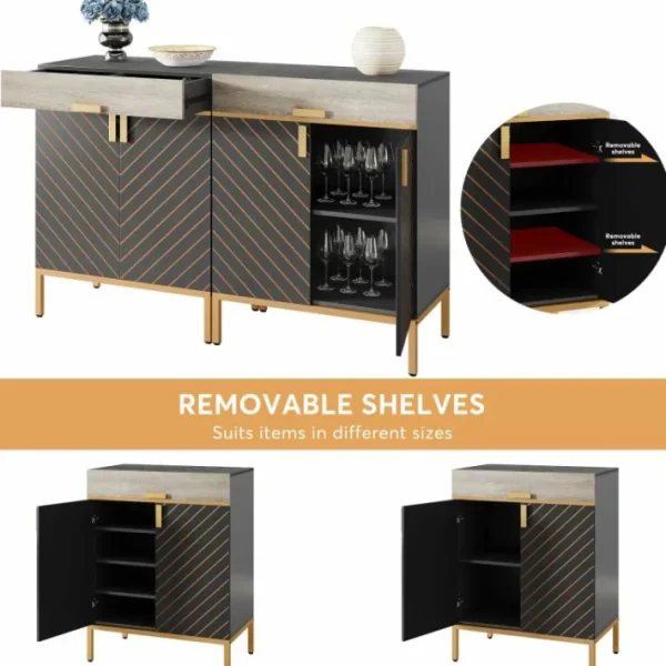 Tribesigns Modern Sideboard Buffet Kitchen Cabinet with Drawer & Removable Shelves* Sideboards & Buffets | Sideboards & Buffets