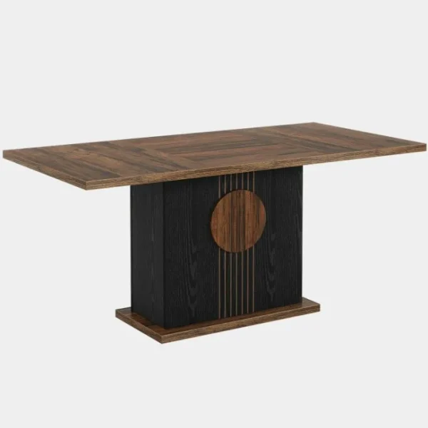 Tribesigns 55" Rectangular Dining Table, Farmhouse Wood Kitchen Table for 4 to 6 People* Dining Tables