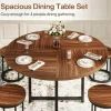 Tribesigns 47" Round Dining Table, 5 - Piece Kitchen Dinner Table Chairs Set* Dining Tables