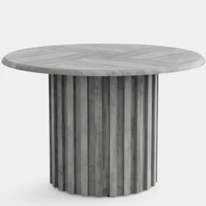Tribesigns Round Dining Table, 43.3" Farmhouse Kitchen Table with Metal Base for 4* Dining Tables