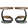 Tribesigns Round End Table, 2 Tiers Faux Marble Side Table with Storage Shelf* End & Side Tables
