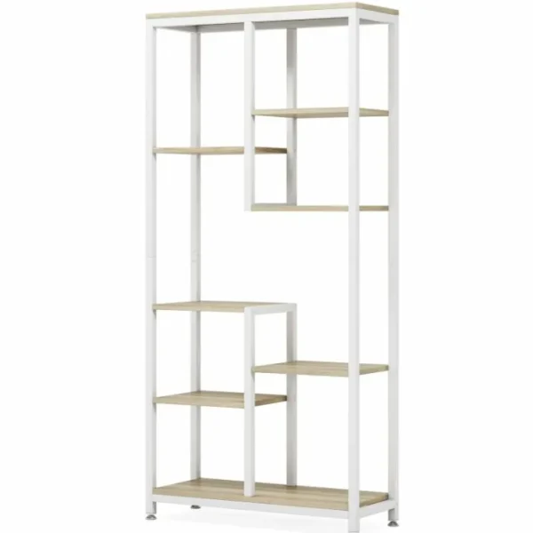 Tribesigns 8-shelf Bookshelf, Industrial Open Bookcase Storage Display Rack* Bookcases & Bookshelves | Bookcases & Bookshelves