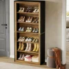 Tribesigns 74" Shoe Cabinet, 6 - Tier Wood Freestanding Shoe Storage Cabinet* Shoe Racks & Cabinets | Shoe Racks & Cabinets