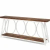 Tribesigns 2-Tier Console Table, 70.9" Industrial Sofa Table Behind Couch with Shelves* Console Tables | Console Tables
