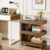 Tribesigns 3 - Tier End Table, Rolling Side Table Sofa Snack Table With Storage* End & Side Tables
