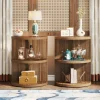 Tribesigns 3-Tier Half-Round End Table, Semi-circular Side Table for Living Room* End & Side Tables