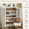 Tribesigns 5 - Tier Shoe Cabinet, 25 - Pair Mirrored Shoe Rack Storage Organizer* Shoe Racks & Cabinets | Shoe Racks & Cabinets