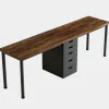 Tribesigns 78.7" Two Person Desk, Long Computer Desk with 5 Drawers* Desks