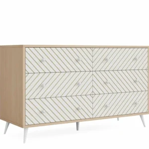 Tribesigns Wood 6 Drawer Chest, Storage Cabinet Dresser with Metal Legs* Chests Of Drawers