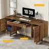 Tribesigns Wood Computer Desk, 59" Home Office Desk with Drawers* Desks