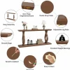 Tribesigns Wood Console Table, 63" Entry Sofa Table Behind Couch with 2 - Tier Shelves* Console Tables | Console Tables
