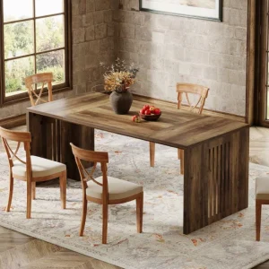 Tribesigns Wood Dining Table, 63" Rectangular Kitchen Dinner Table for 4 - 6* Dining Tables