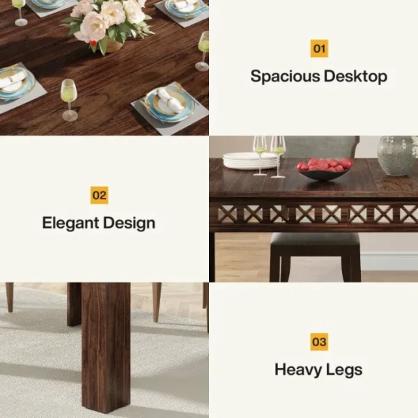 Tribesigns 43" Wood Dining Table, Small Square Kitchen Table for 4* Dining Tables
