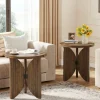 Tribesigns Wood End Table, Round Side Table Chairside Snack Table* End & Side Tables
