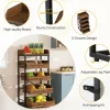 Tribesigns Wood Fruit and Vegetable Storage Rack Basket Stand with 5 Drawers* Baker's Racks | Baker's Racks