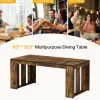 Tribesigns Wood Kitchen Table, 63" Farmhouse Dining Table for 4 - 6 People* Dining Tables