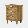Tribesigns Wood Night Stand, 20-Inch Bedside Table Storage Cabinet with 3-Drawers* Nightstands